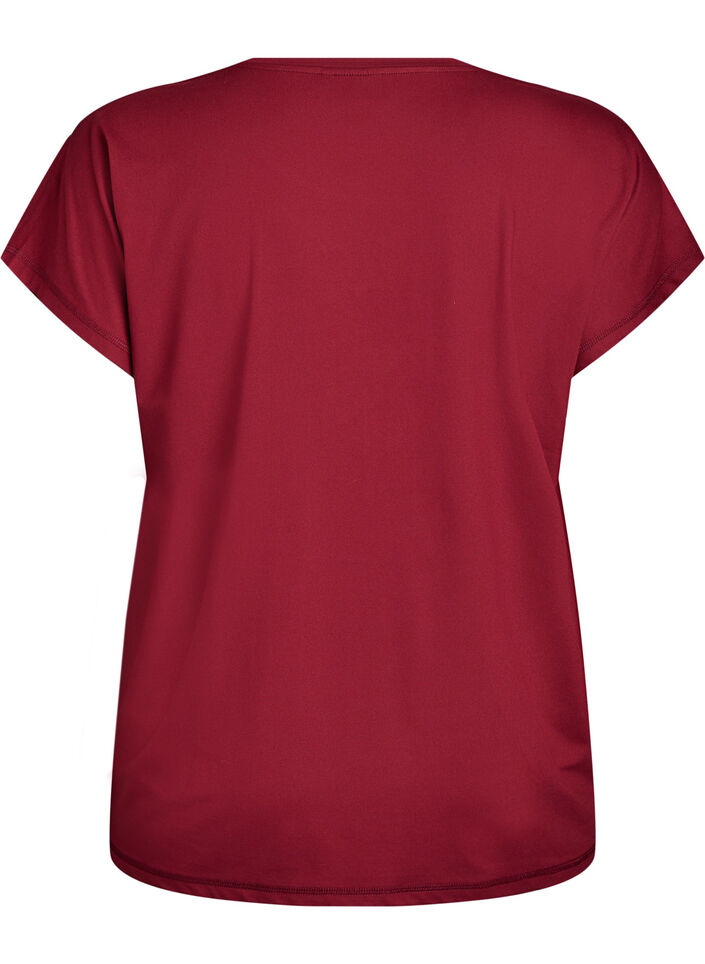 T-shirt de sport couleur unie, Bordeaux, Packshot image number 1