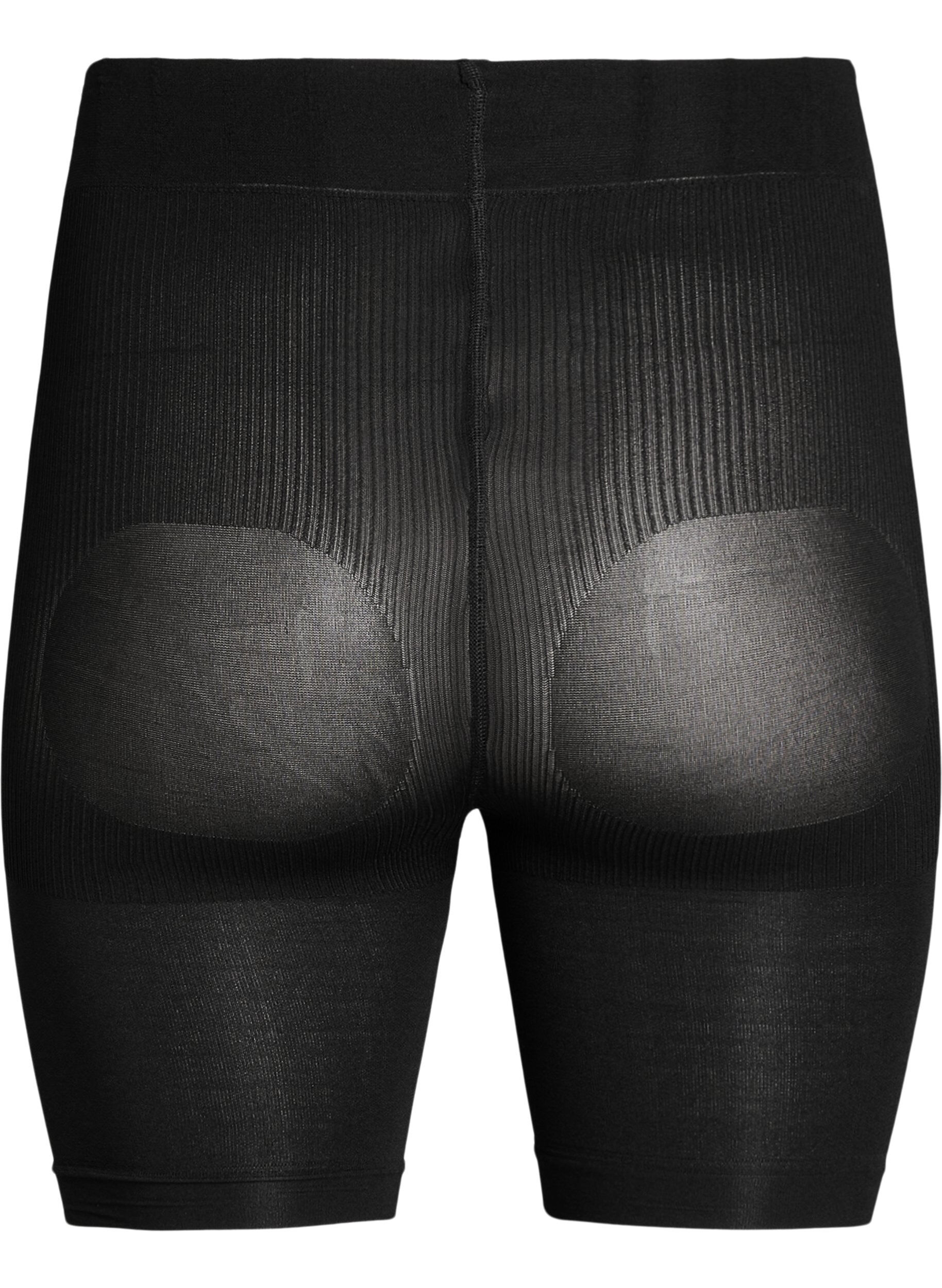 Zizzi2er-Pack Push-up-Shorts aus 60 Denier mit Shaping-Effekt, Schwarz, Packshot image number 1