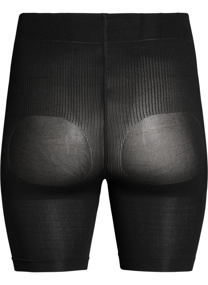 2er-Pack Push-up-Shorts aus 60 Denier mit Shaping-Effekt, Schwarz, Packshot image number 1