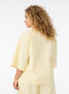 Blouse ray&eacute;e &agrave; coupe ample, Jaune clair, Model image number 2