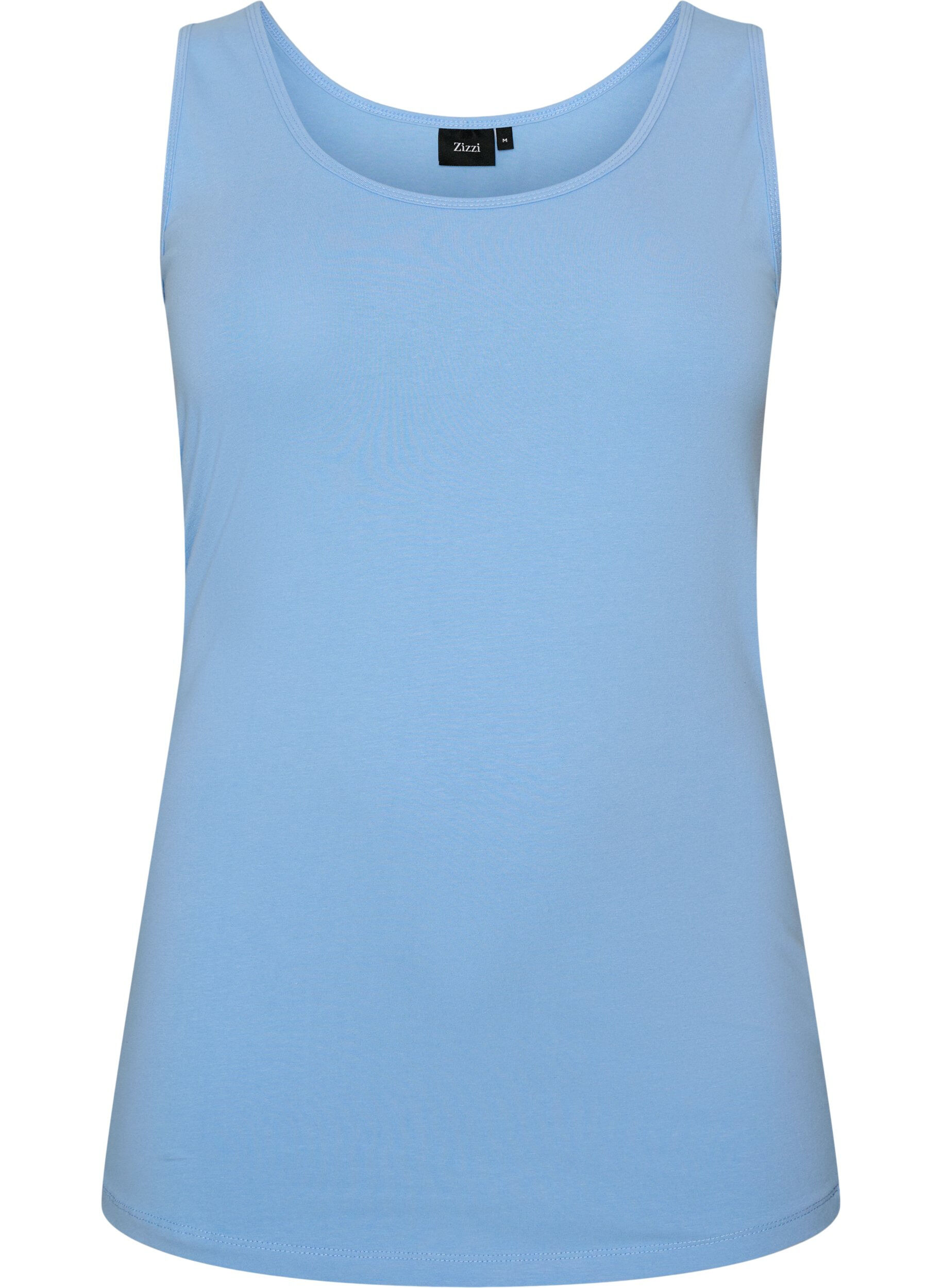 Einfarbiges Basic Top aus Baumwolle