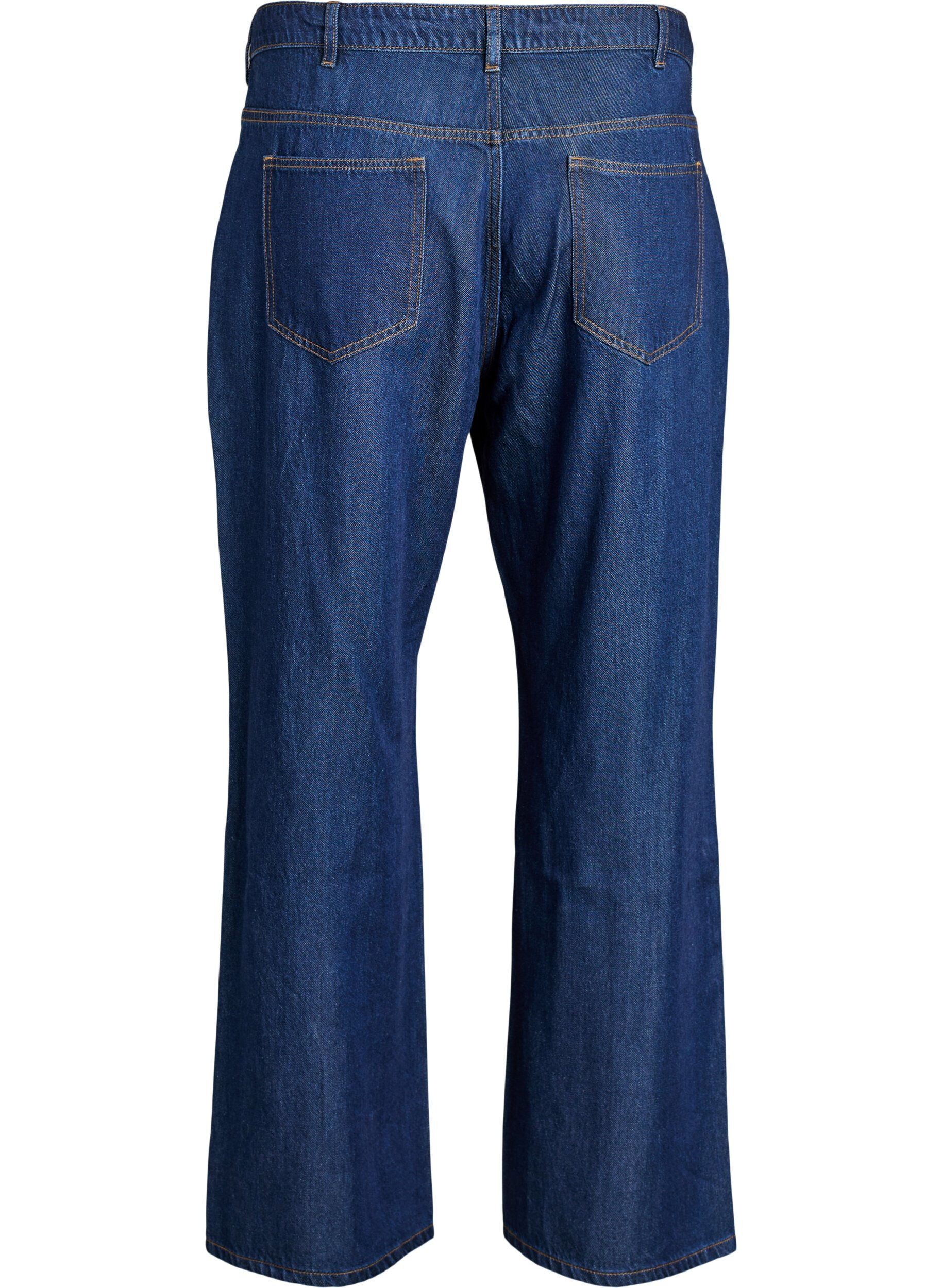 ZizziWide Leg Jeans mit Bindeg&uuml;rtel und hoher Taille, Blau, Packshot image number 1