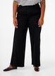 Jeans mit hoher Taille und weitem Bein, Schwarz, Model image number 2