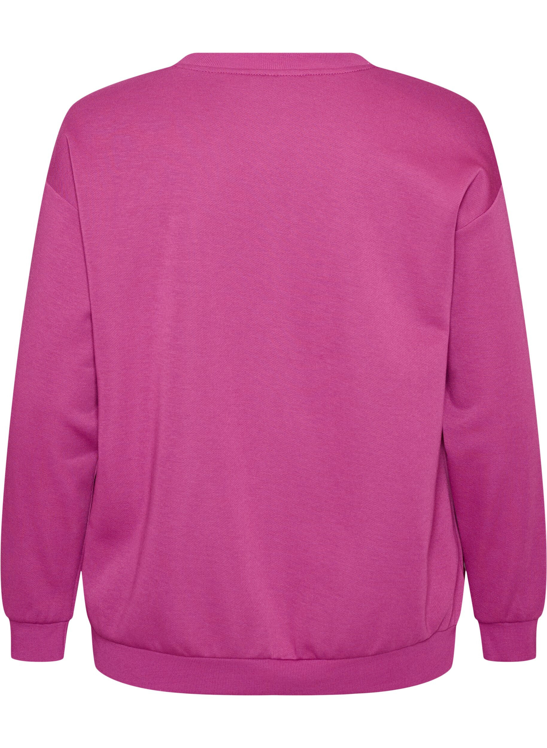 ZizziSweat-shirt avec imprim&eacute; texte, Violet, Packshot image number 1
