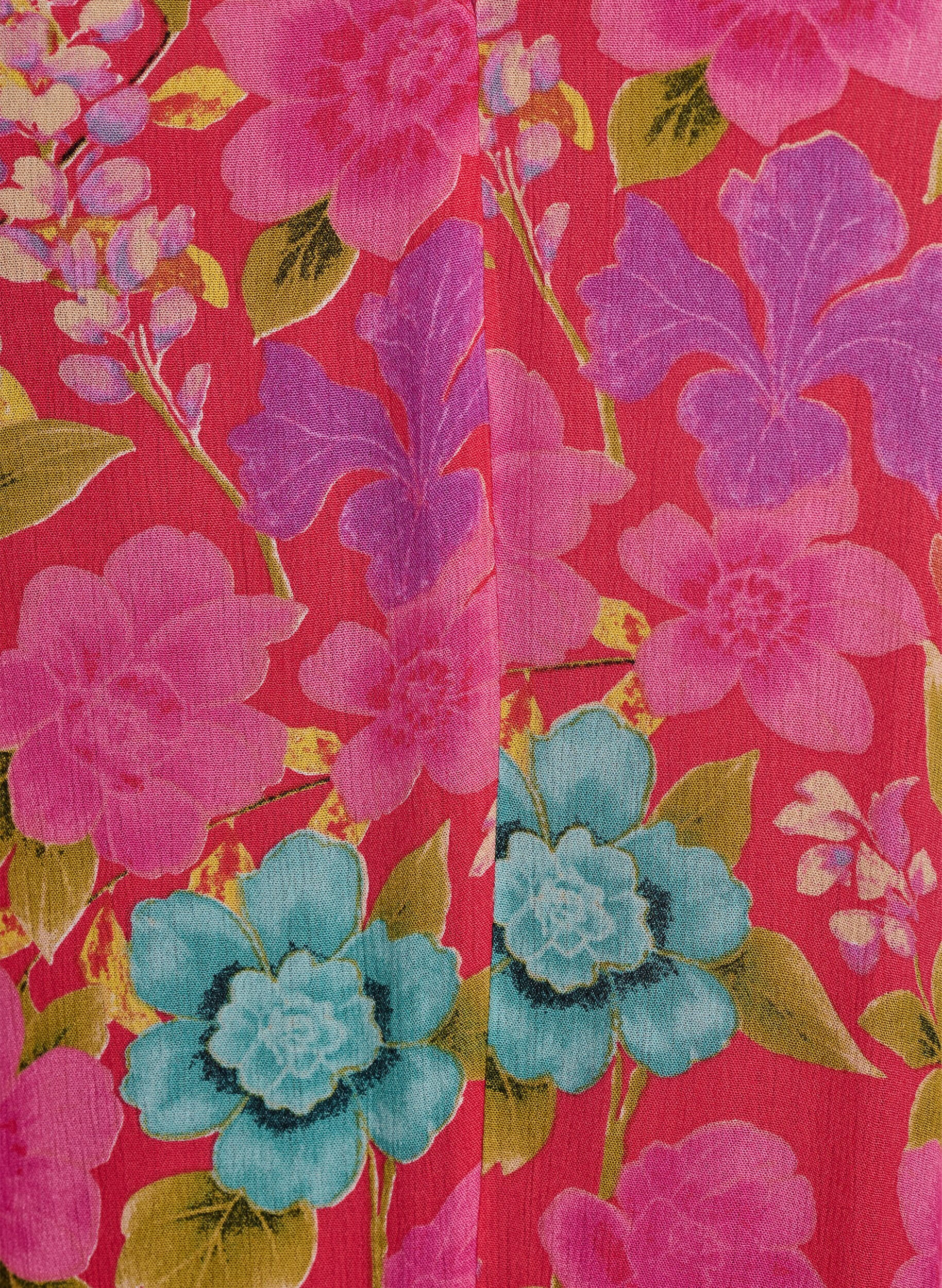 Zizzi Robe longue sans manches &agrave; coupe &eacute;vas&eacute;e et col en V, Rouge, Packshot image number 2