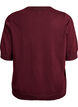 Blouse en fine maille &agrave; manches courtes, Bordeaux, Packshot image number 1