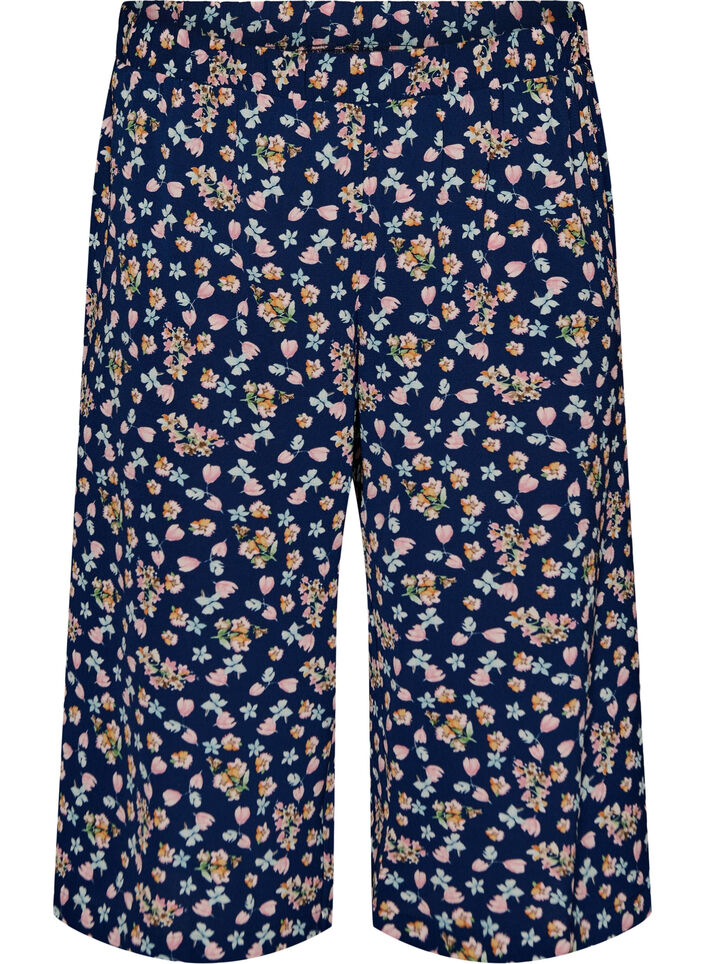 Culotte-Hose mit Print, Blau, Packshot image number 0