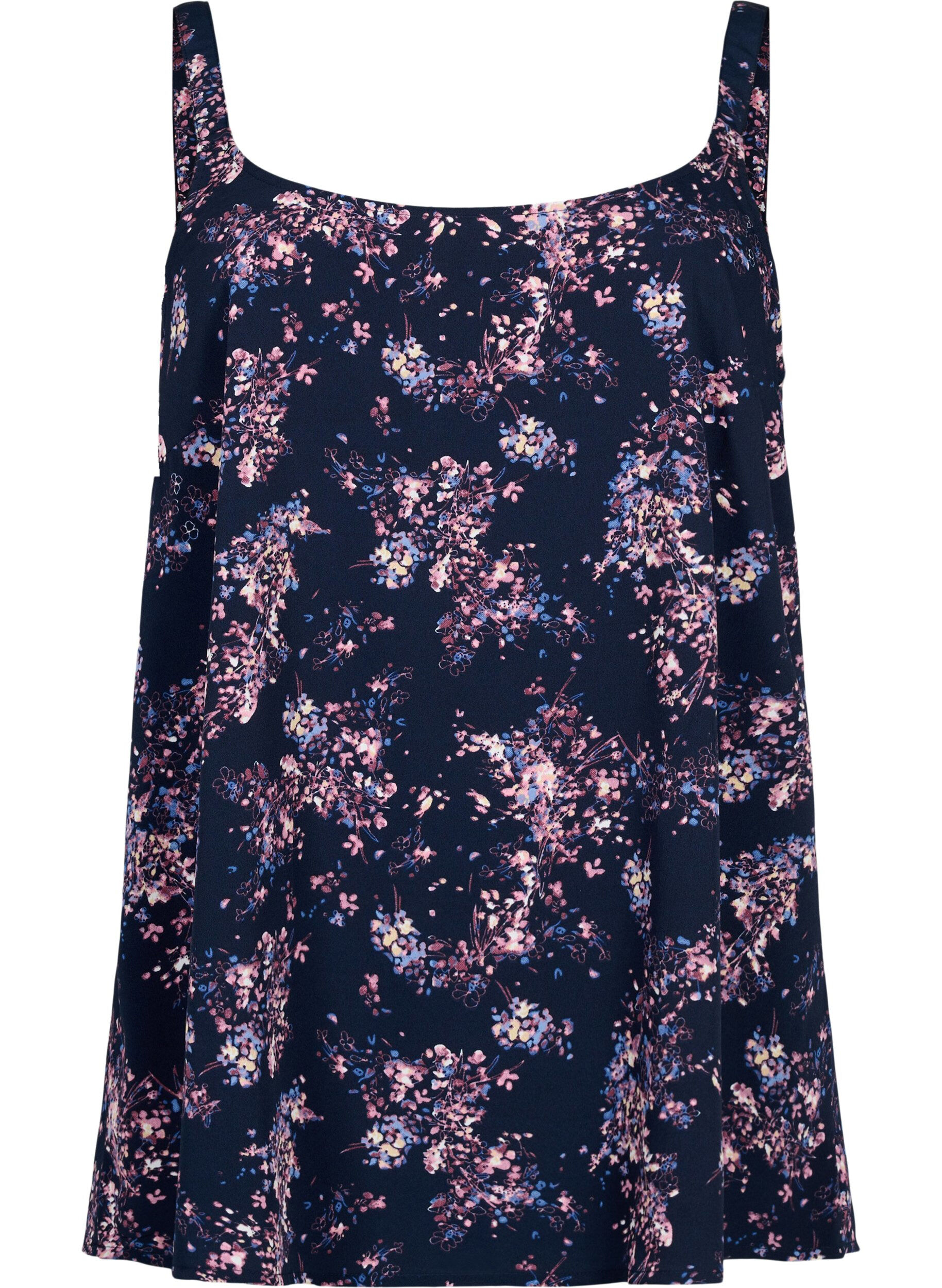 Zizzi FLASH - Top avec imprim&eacute;, Navy Rose Flower, Packshot image number 0