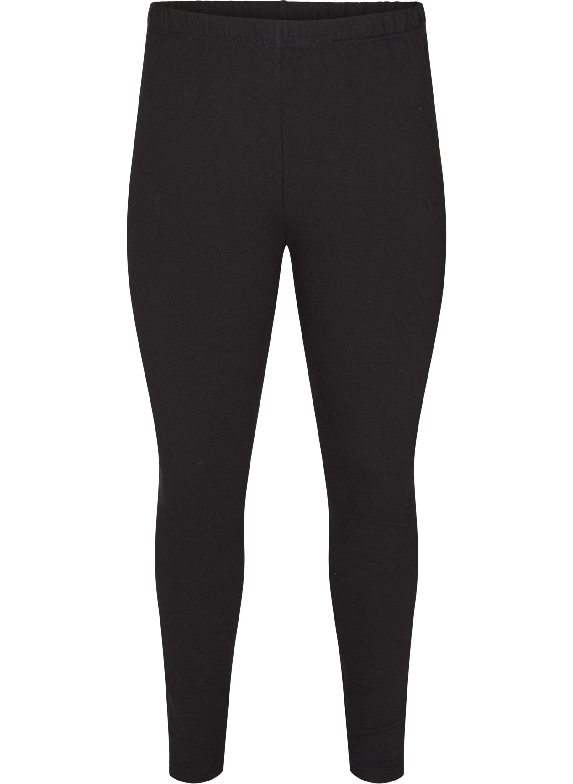ZizziLeggings aus Baumwolle mit Futter, Schwarz, Packshot image number 0