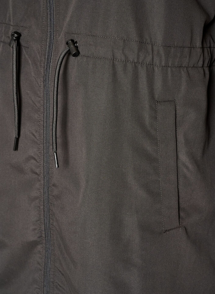 Leichter Parka mit Kapuze, Schwarz, Packshot image number 3