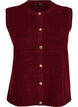 Gilet en maille &agrave; boutons d&eacute;coratifs, Bordeaux fonc&eacute;, Packshot image number 0