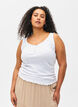 Geripptes Tanktop mit Knöpfen, Bright White, Model image number 0
