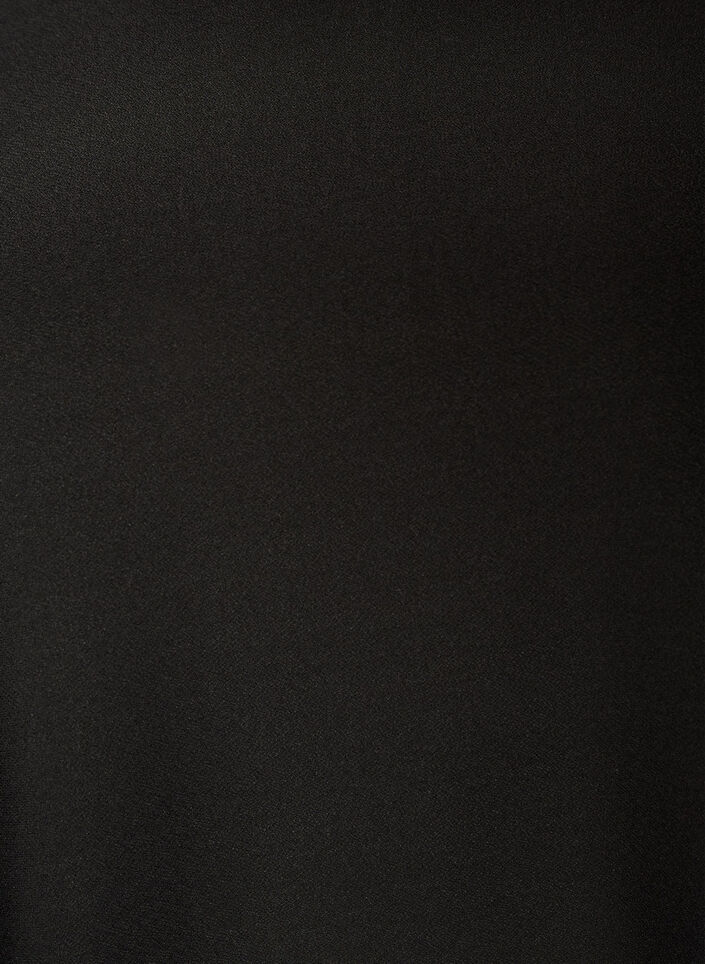 Robe courte en jersey avec finitions en plumes, Noir, Packshot image number 2