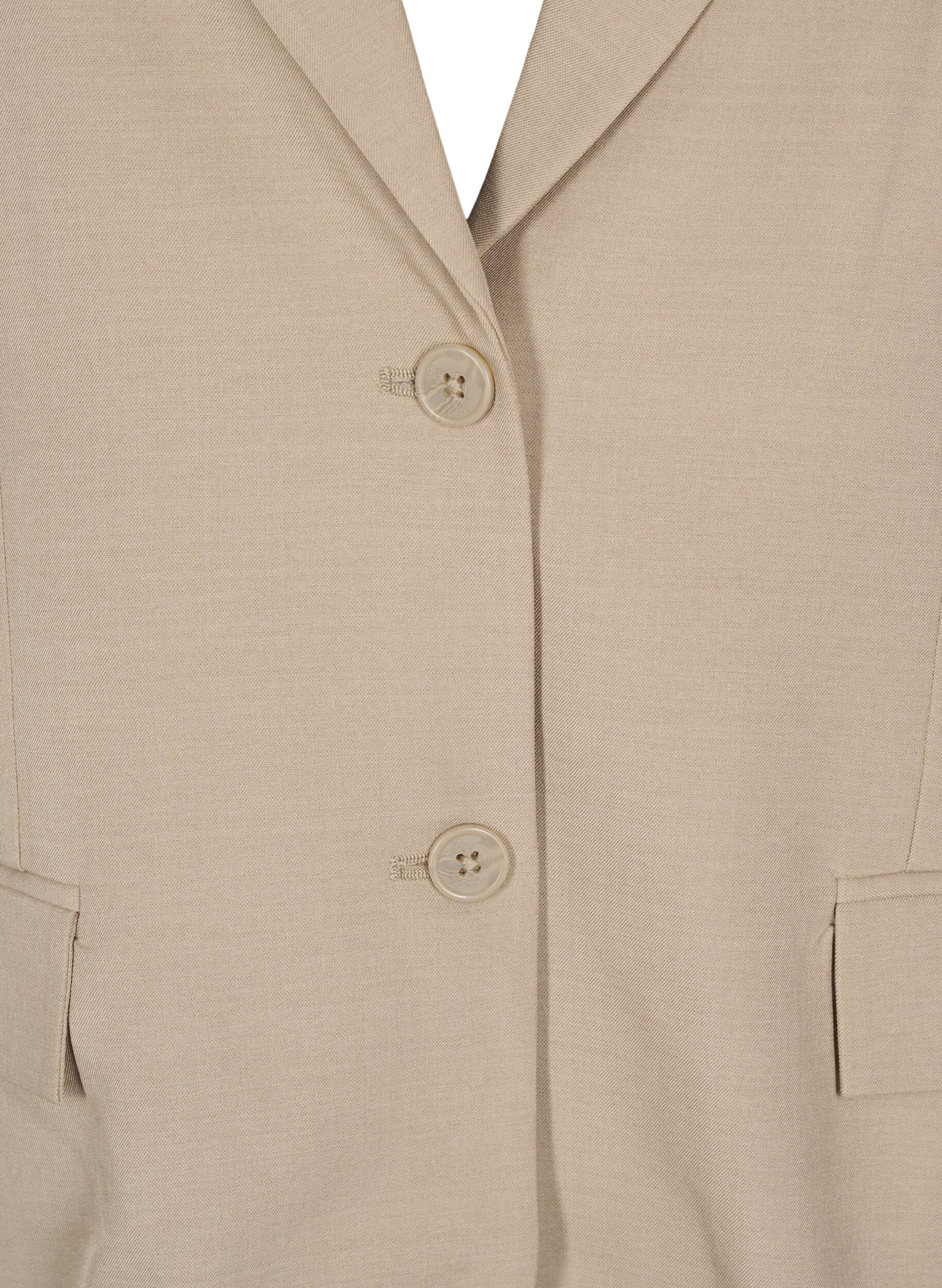 Zizzi FLASH - Blazer avec des poches et une fente, Beige, Packshot image number 2