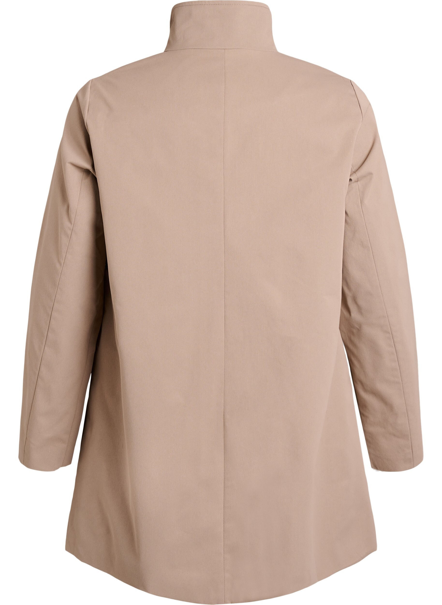 Zizzi Veste de printemps hydrofuge avec coupe en A, Gris, Packshot image number 1