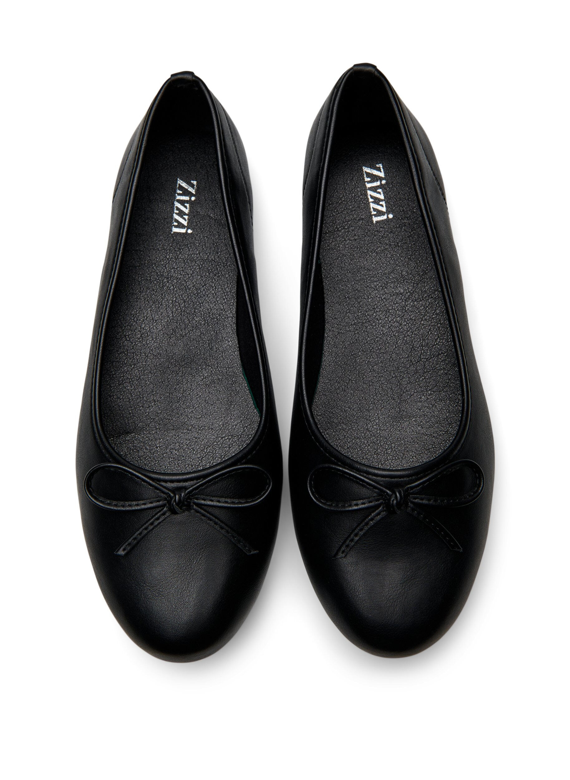 Zizzi Extra-Weite - Ballerinas mit Schleife, Schwarz, Packshot image number 2