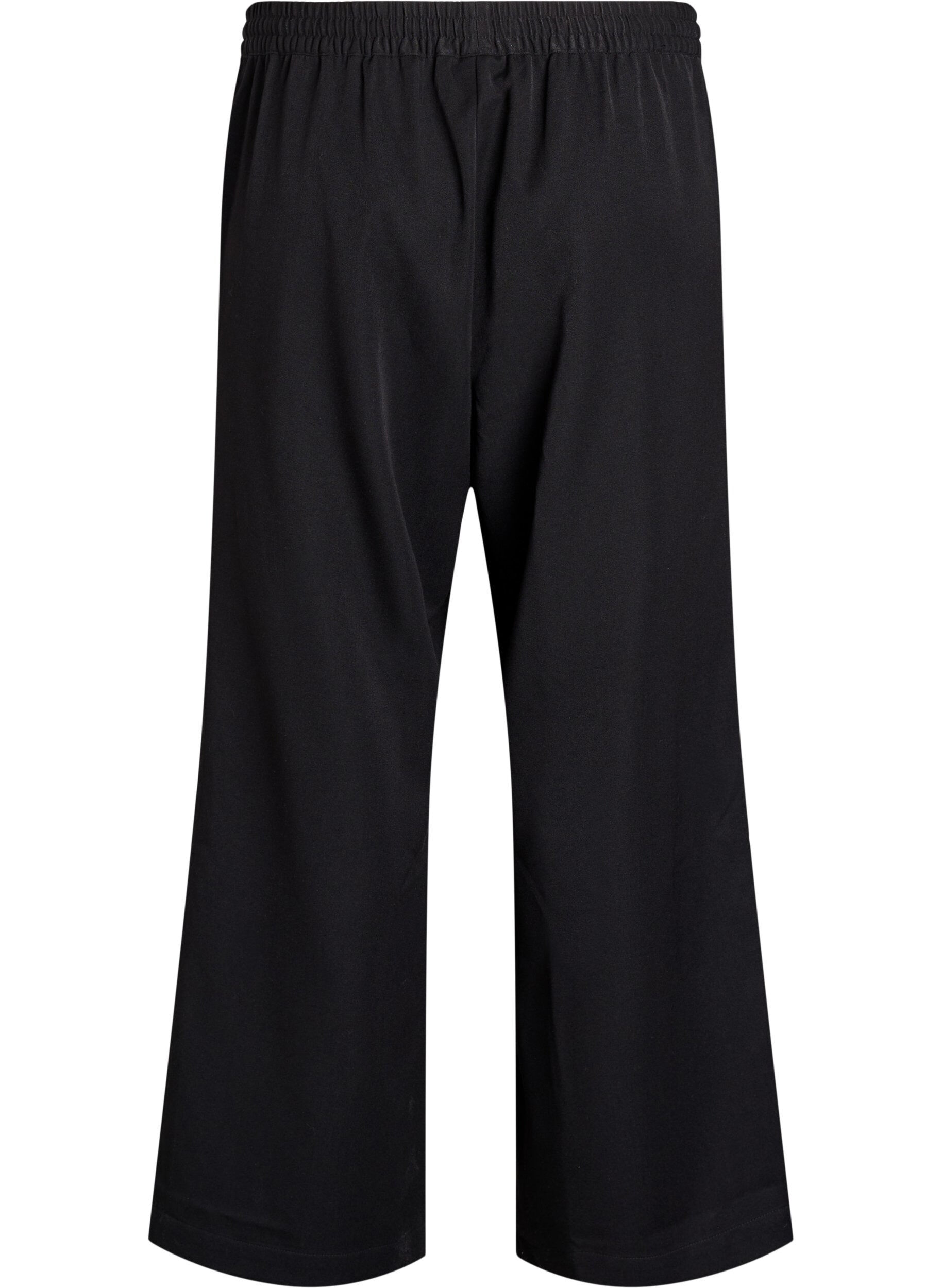 Zizzi Wide-Leg-Hose mit hoher Taille, Schwarz, Packshot image number 1
