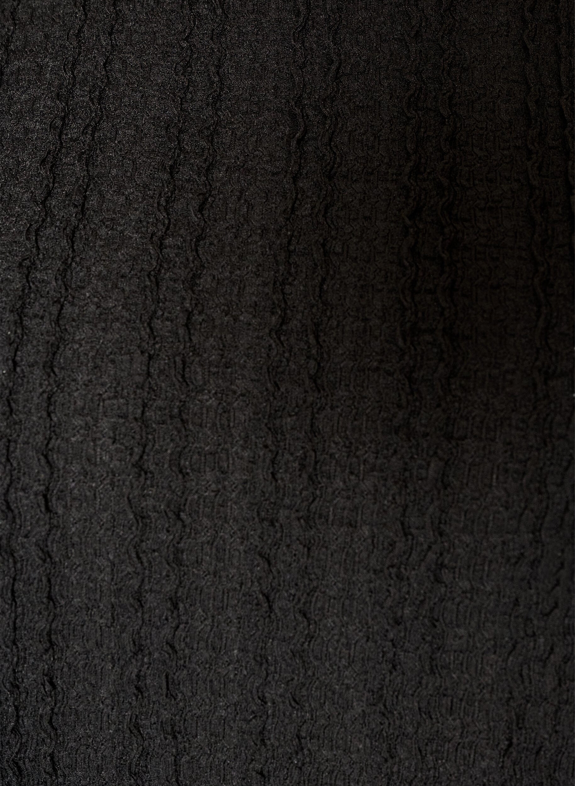 ZizziJerseybluse mit Struktur und Ballonsilhouette, Schwarz, Packshot image number 2