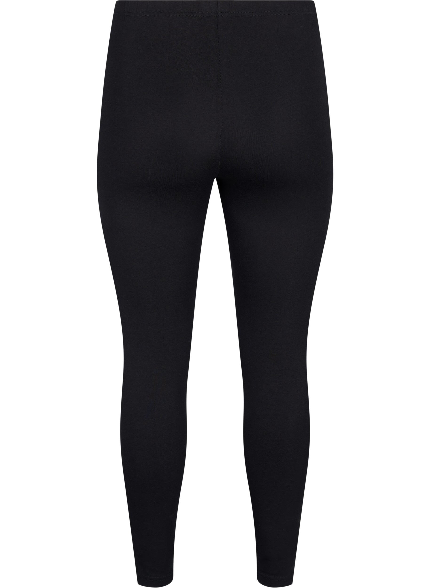 Zizzi 2-pack Baumwoll-Leggings, Schwarz, Packshot image number 1
