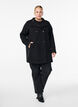 Manteau court &agrave; la coupe &eacute;vas&eacute;e, Noir, Model image number 1