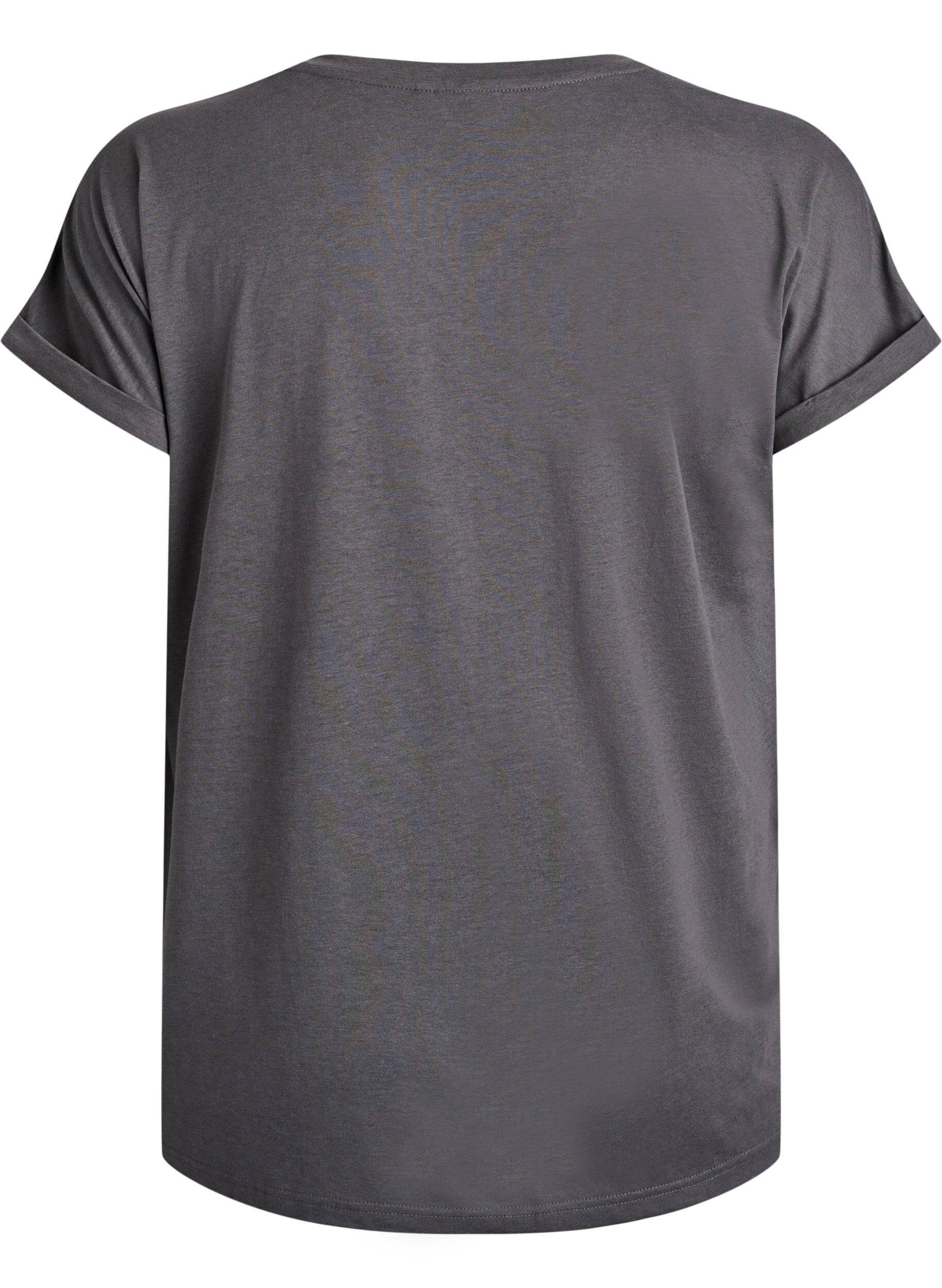 ZizziT-shirt &agrave; manches courtes en coton m&eacute;lang&eacute;, Gris anthracite, Packshot image number 1