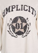 Sweatshirt aus strukturiertem Jersey mit Frontprint, Beige, Packshot image number 2