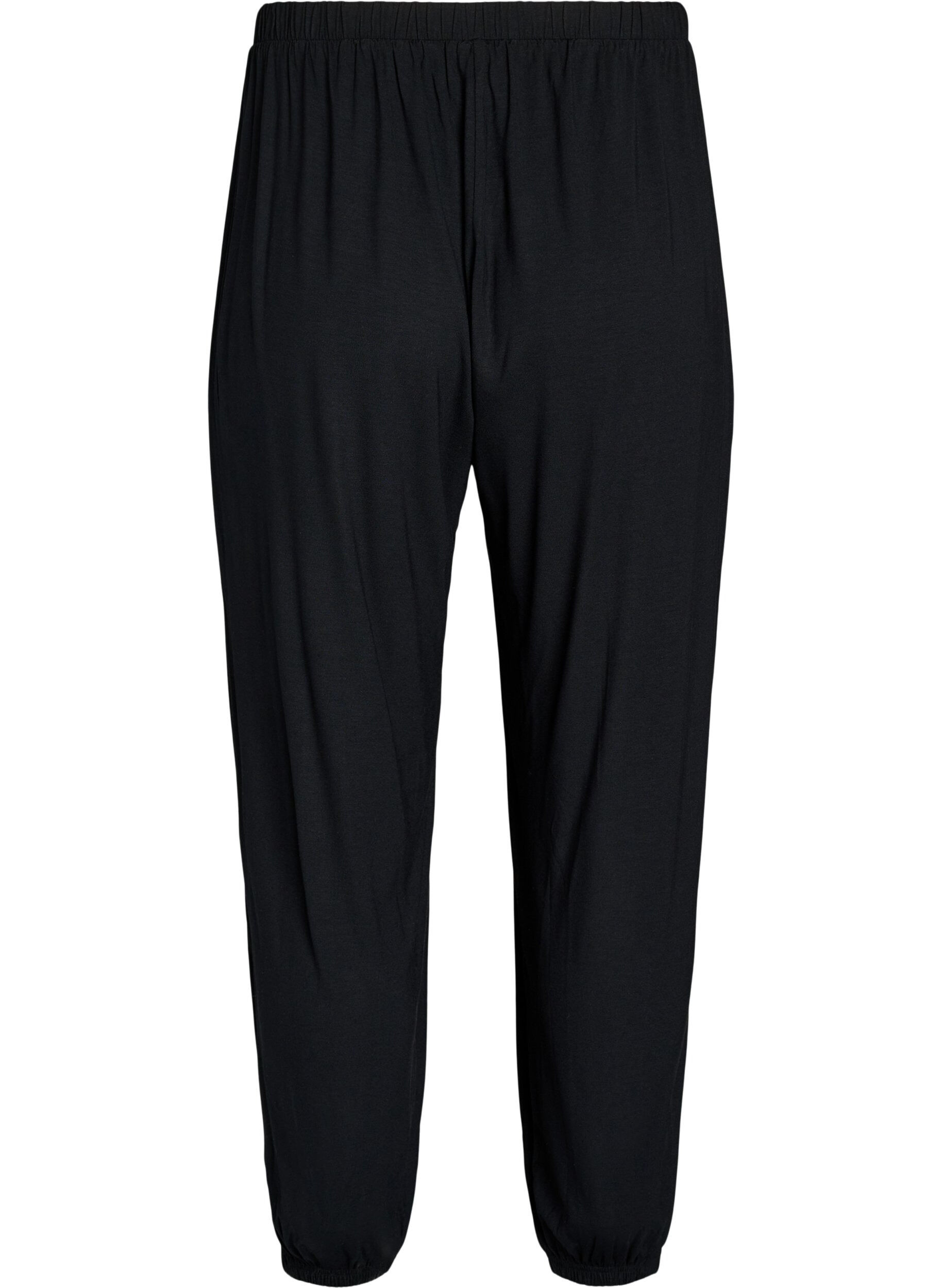 ZizziPantalon ballon taille haute en jersey, Noir, Packshot image number 1