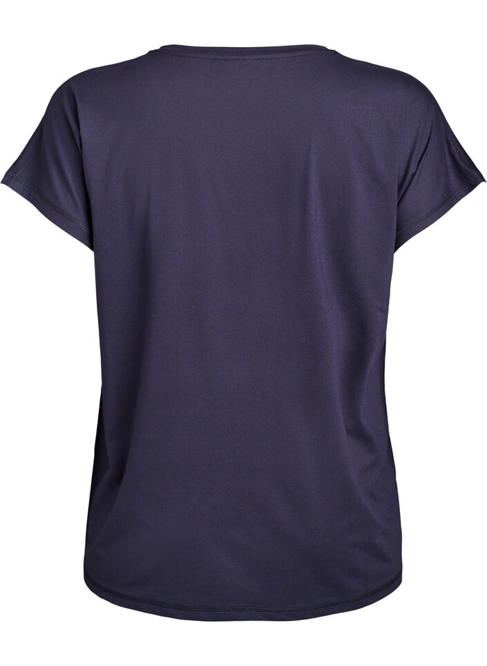 T-shirt de sport couleur unie, Bleu, Packshot image number 1