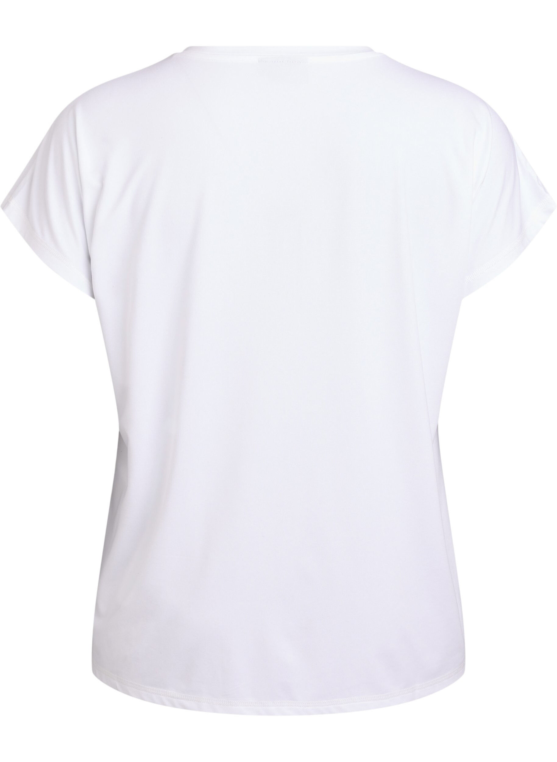 ZizziEinfarbiges Trainings-T-Shirt, Wei&szlig;, Packshot image number 1