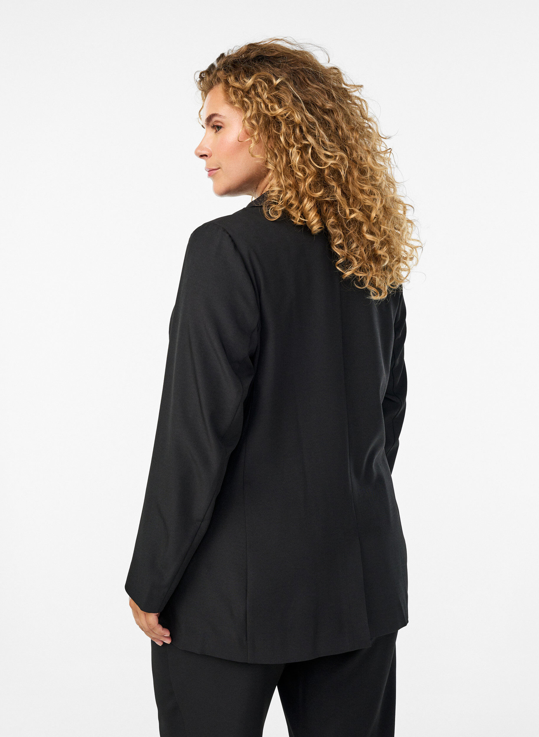 ZizziBlazer mit Taschen und Schlitzen, Schwarz, Model image number 2