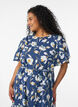 Robe longue avec manches papillon et taille &agrave; nouer, Bleu, Model image number 2