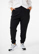 Pantalon avec taille et cheville élastiques, Black, Model image number 2