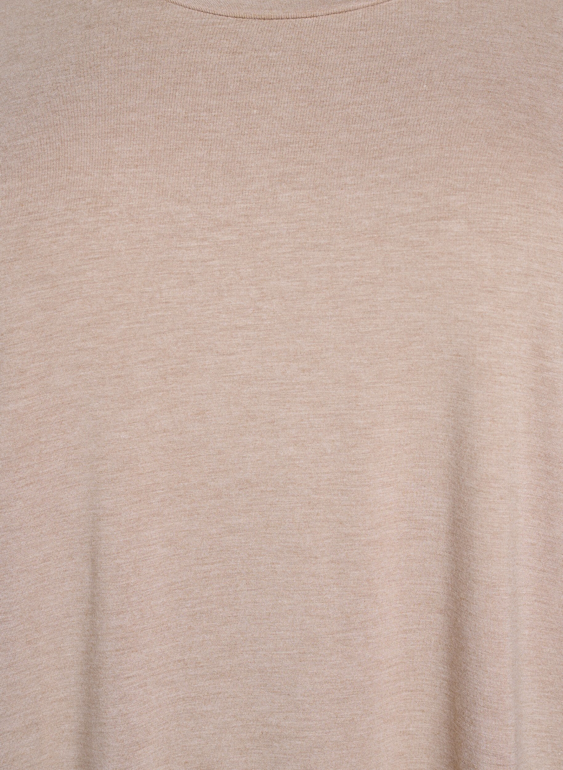 Zizzi Lockeres T-Shirt mit Rundhalsausschnitt, Braun, Packshot image number 2