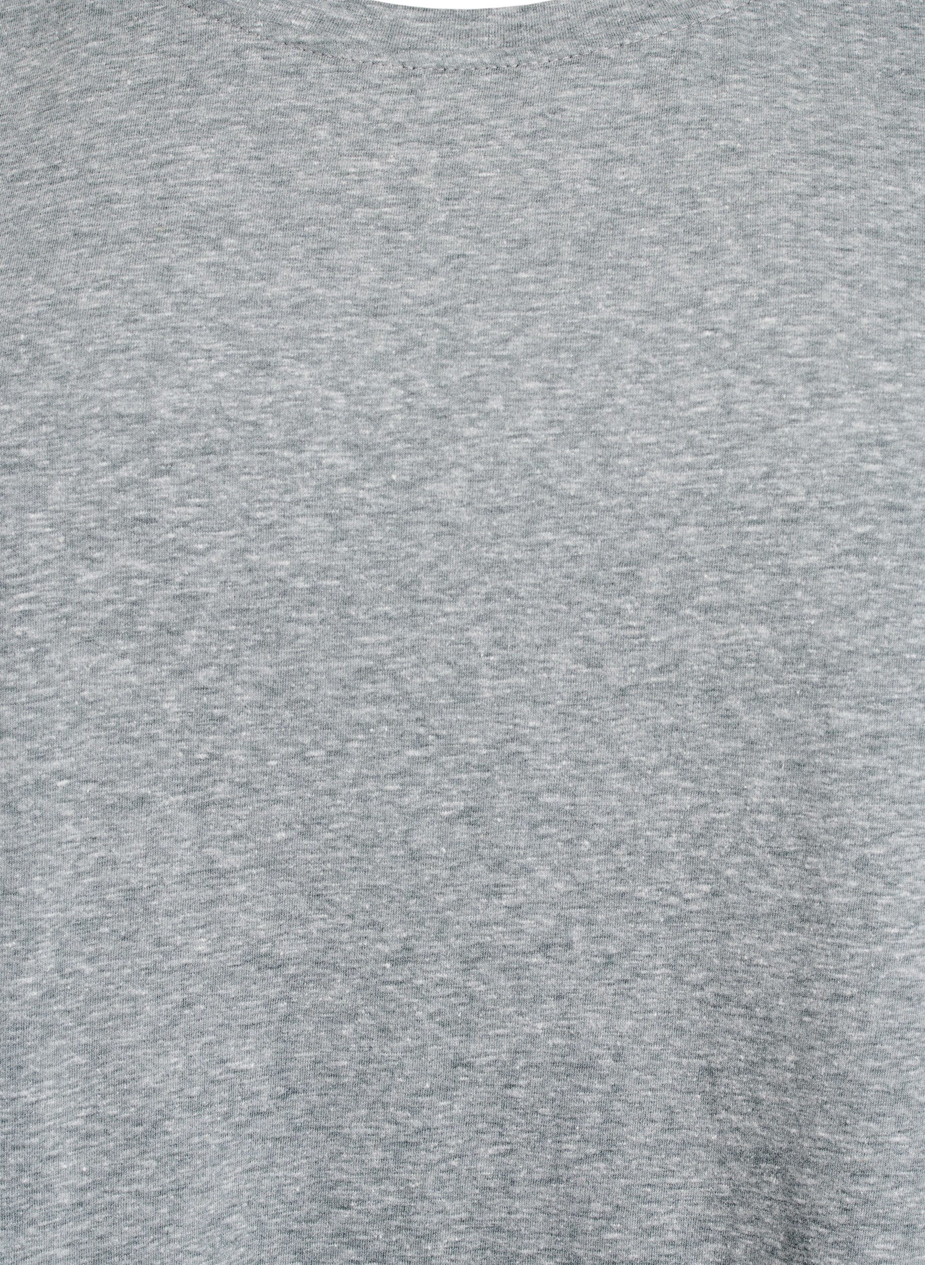 Zizzi T-shirt m&eacute;lang&eacute; avec manches courtes, Vert fonc&eacute;, Packshot image number 2