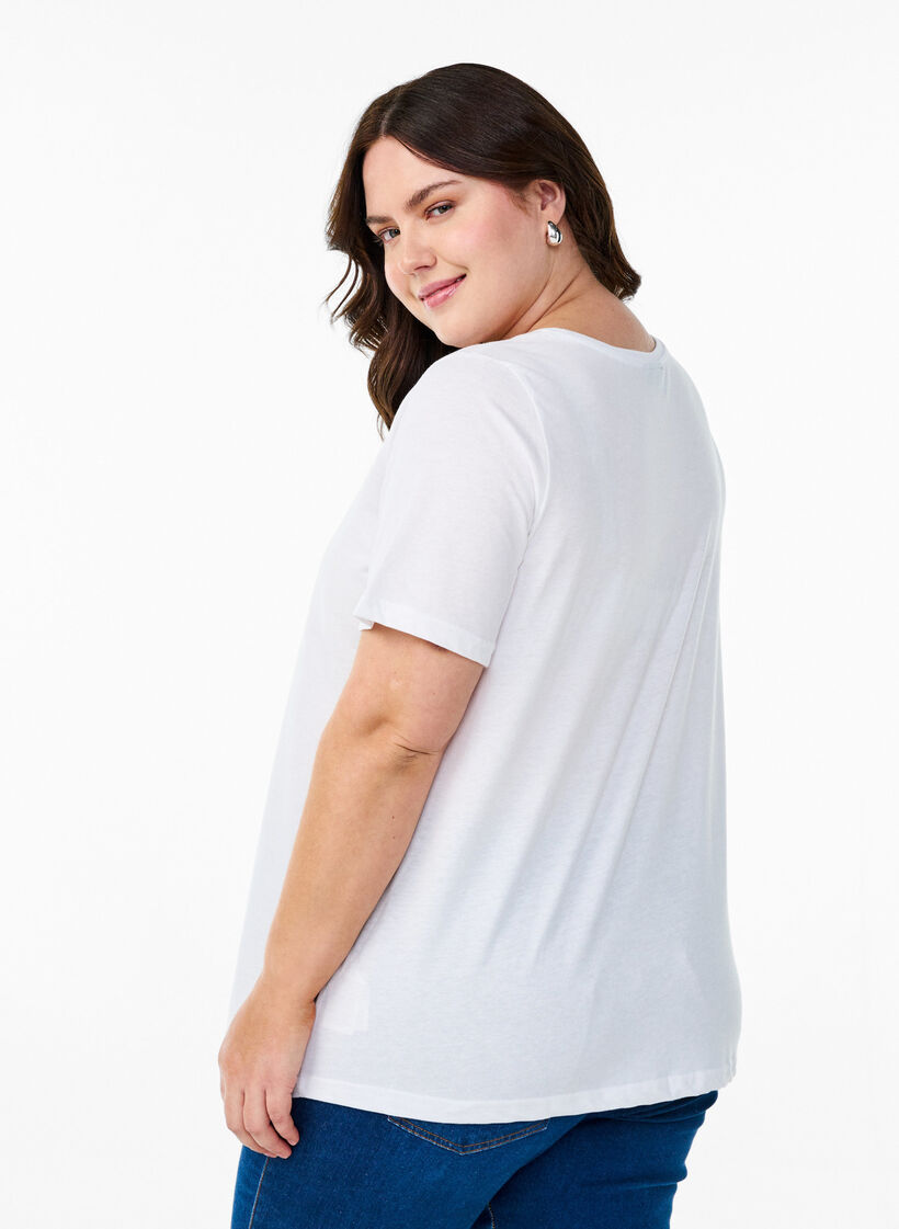 FLASH - T-Shirt mit Print, Weiß, Model image number 2