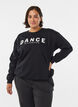 Sweatshirt mit Motiv auf der Vorderseite, Schwarz, Model image number 0