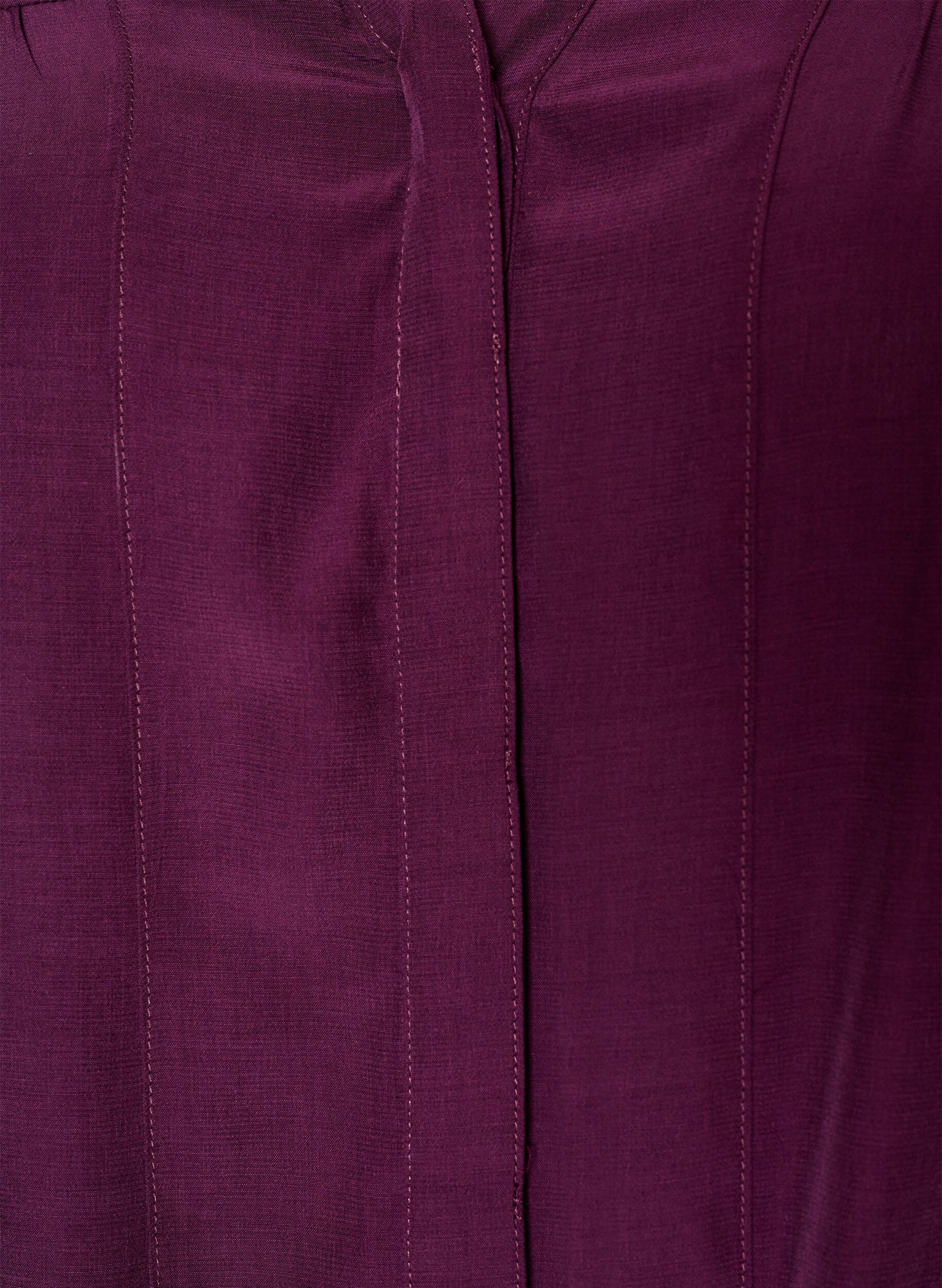 ZizziBluse mit R&uuml;schenkragen und Raffung, Lila, Packshot image number 2