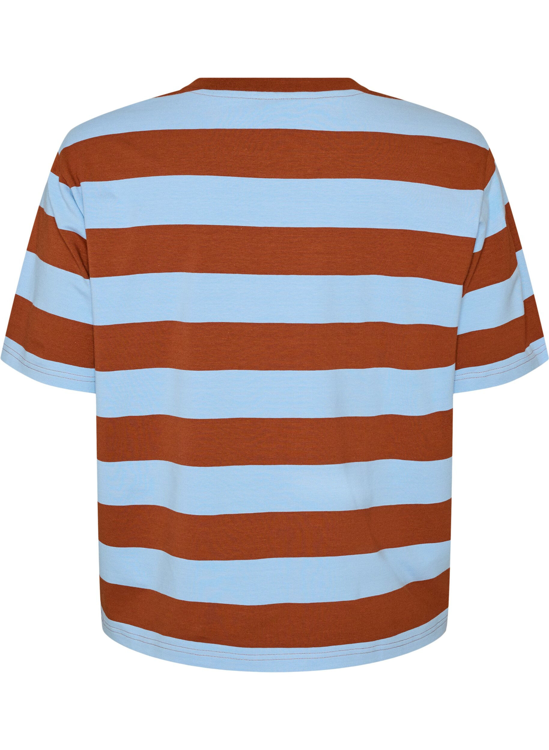 ZizziOversize-T-Shirt mit Streifen und 1/2-&Auml;rmeln, Blau, Packshot image number 1