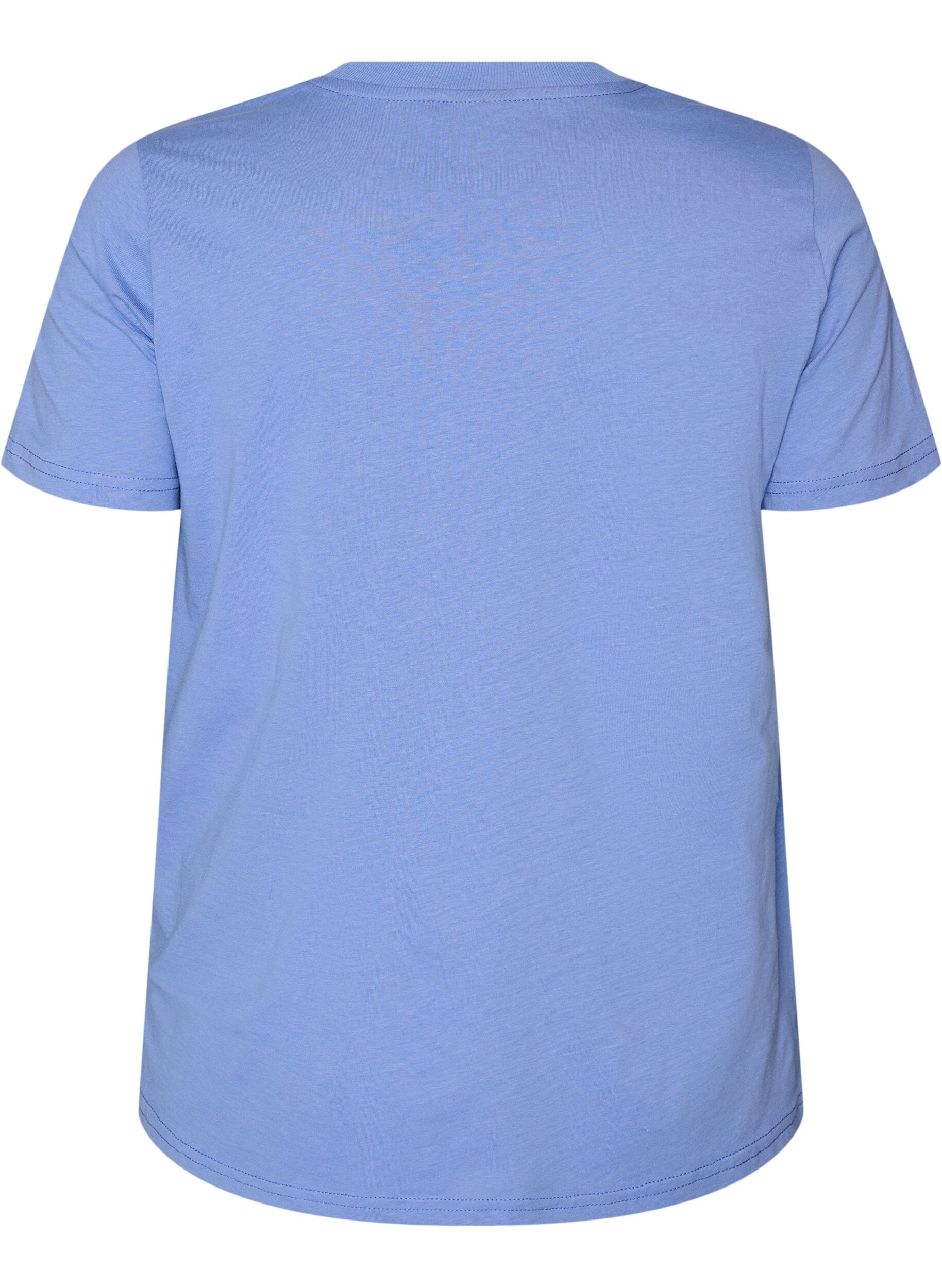 ZizziT-shirt basique en coton &agrave; col rond, Mauve, Packshot image number 1