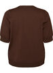Blouse en fine maille &agrave; manches courtes, Marron, Packshot image number 1