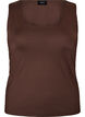 Figurbetontes Basic-Top aus glattem Stoff, Braun, Packshot image number 0