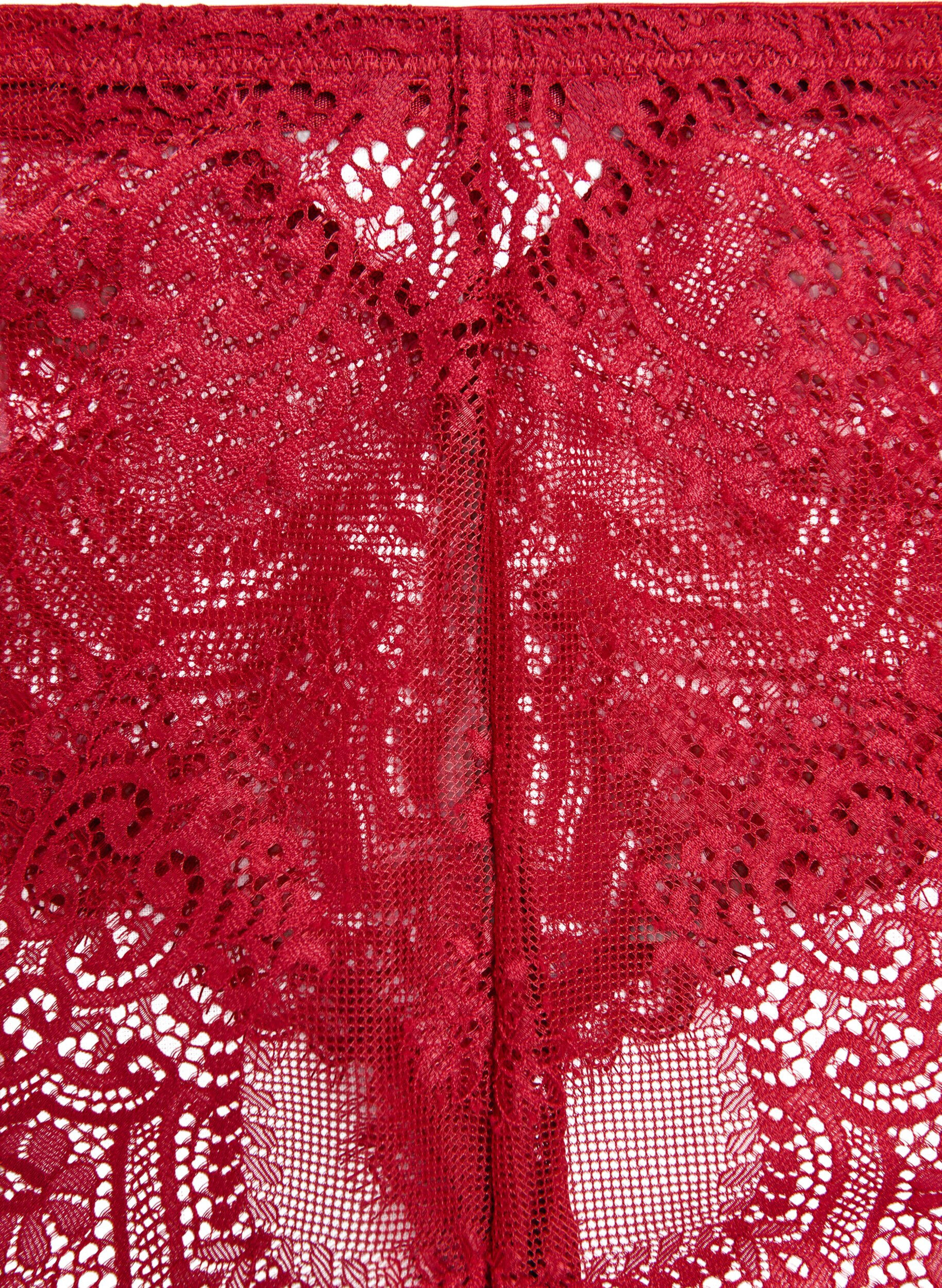 Zizzi Thong en dentelle avec une ouverture au dos, Rouge, Packshot image number 2