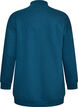 Langes Sweatshirt mit Stehkragen und gesticktem Text, Blau, Packshot image number 1