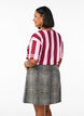 Mini-jupe &eacute;vas&eacute;e en jean imprim&eacute; l&eacute;opard, Marron, Model image number 2