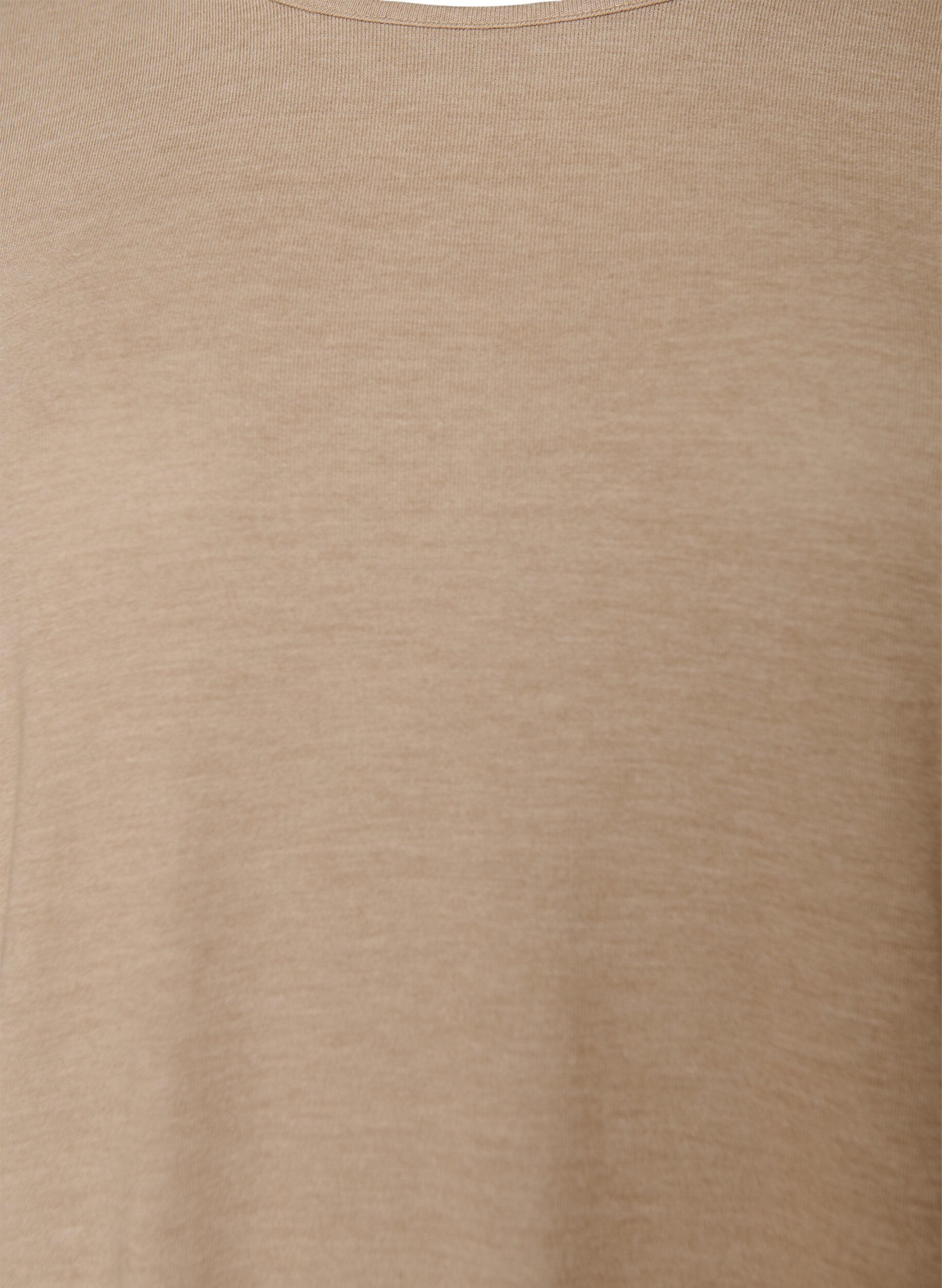 Zizzi Blouse en jersey avec manches 3/4, Beige, Packshot image number 2