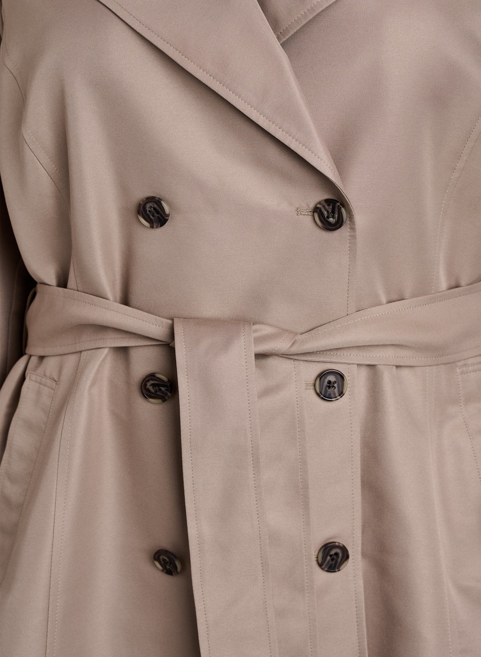 Zizzi Trench court avec ceinture, Gris, Packshot image number 2