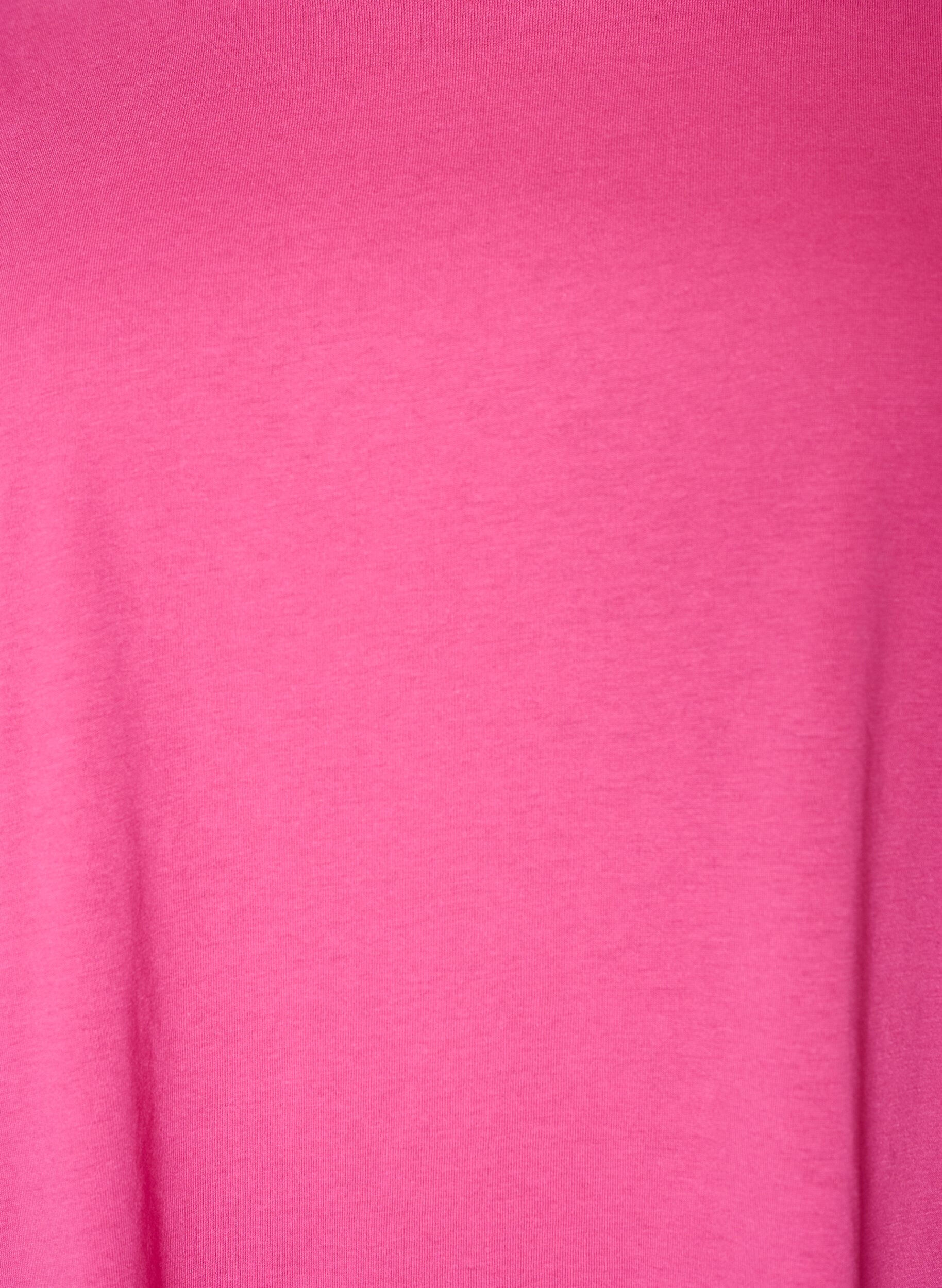 ZizziKurz&auml;rmeliges T-Shirt aus einer Baumwollmischung, Pink, Packshot image number 2