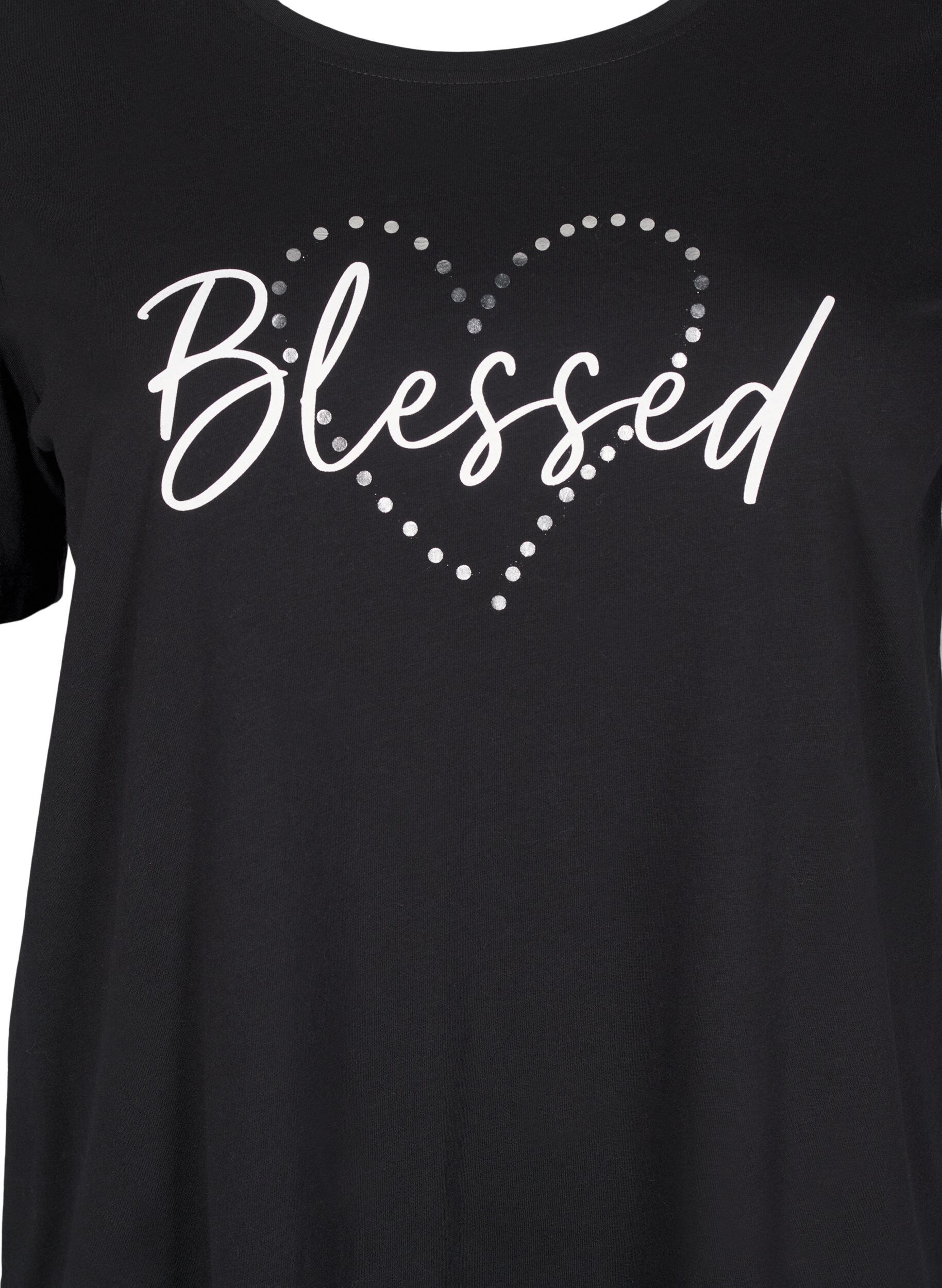 Zizzi FLASH - T-Shirt mit Print, Schwarz, Packshot image number 2