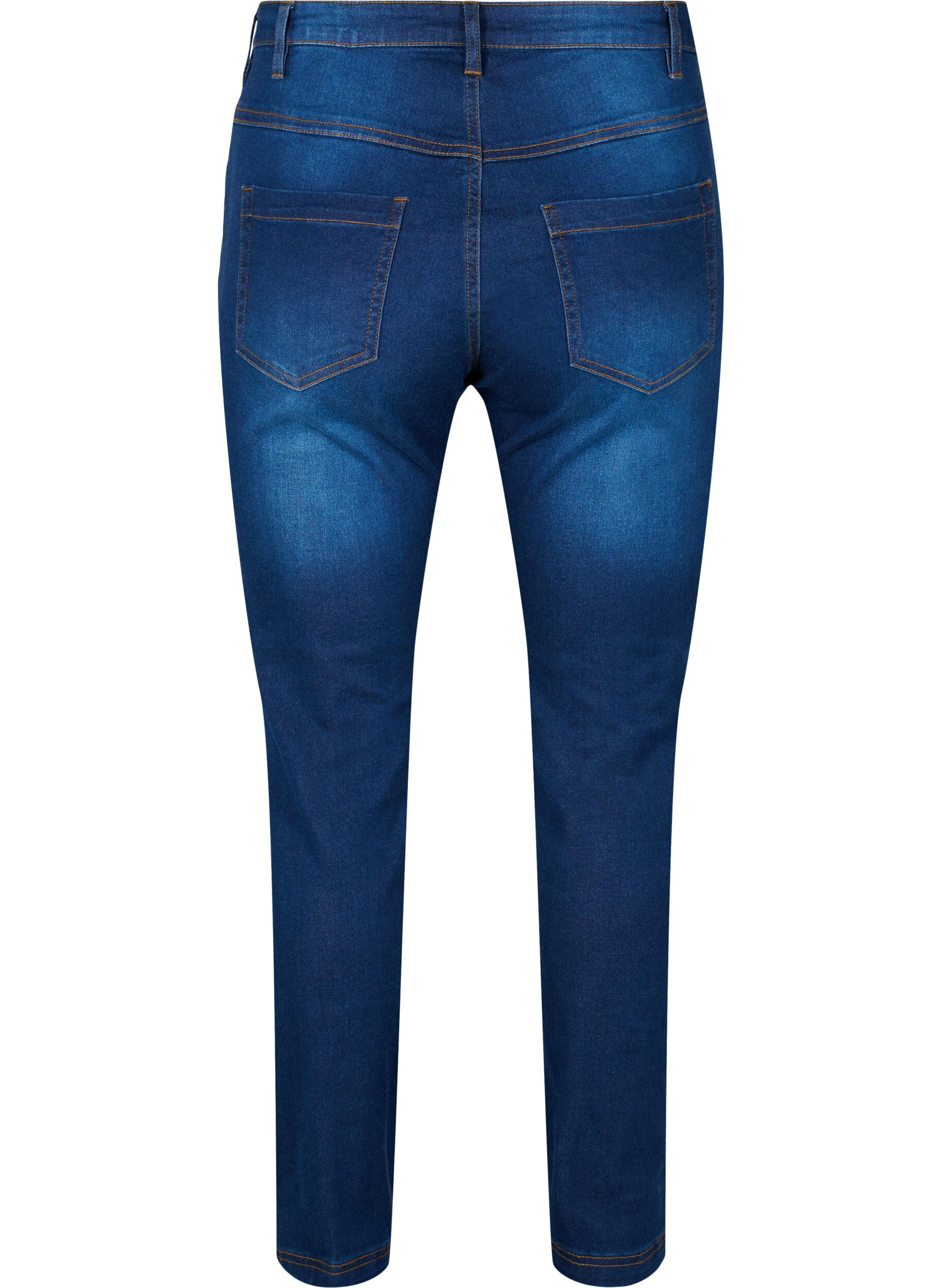 Zizzi Schmale Passform Emily Jeans mit normaler Taille, Blau, Packshot image number 1