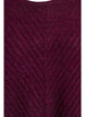 Strickbluse mit V-f&ouml;rmigem Rippenmuster und Schlitzen, Lila, Packshot image number 2